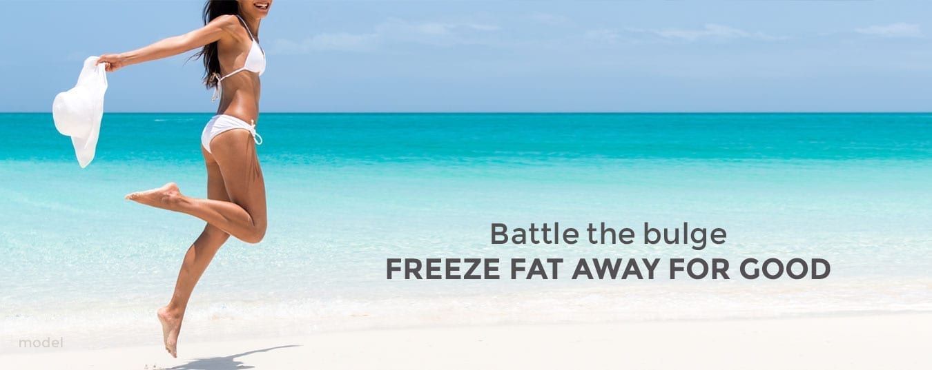 New Jersey CoolSculpting banner: Battle the bulge, freeze fat away for good