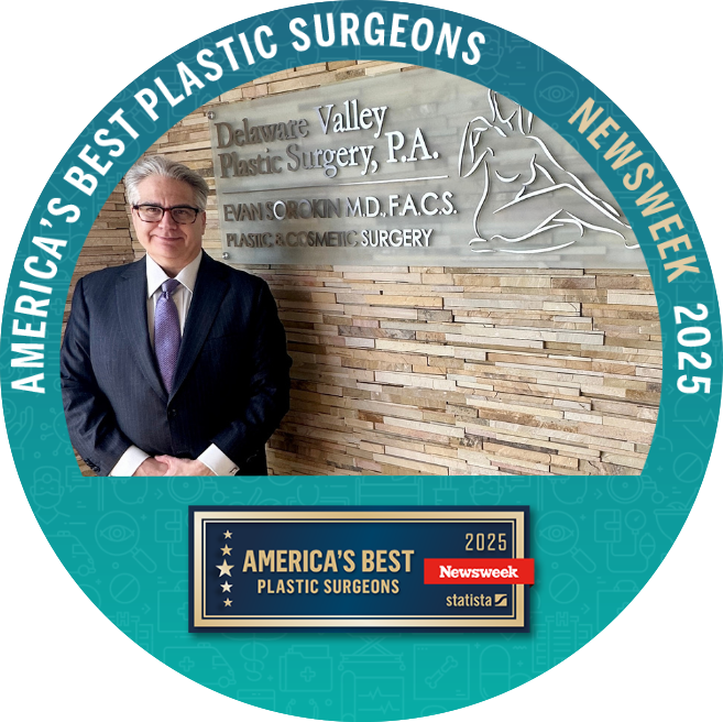 America's Best Plastic Surgeon Logo 2025 Newsweek Statista Dr. Sorokin Photo